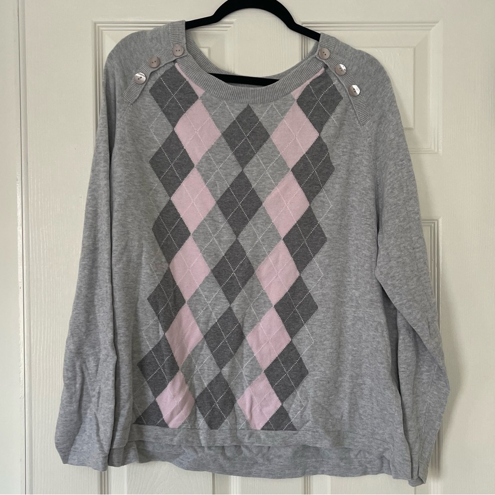 vintage izod argyle sweater (plus size)